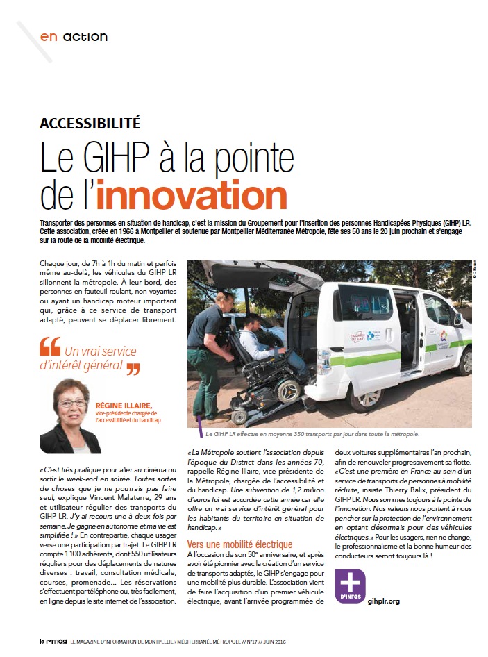 Copie d'écran Le Mmag Montpellier Méditerranée Métropole 06-16